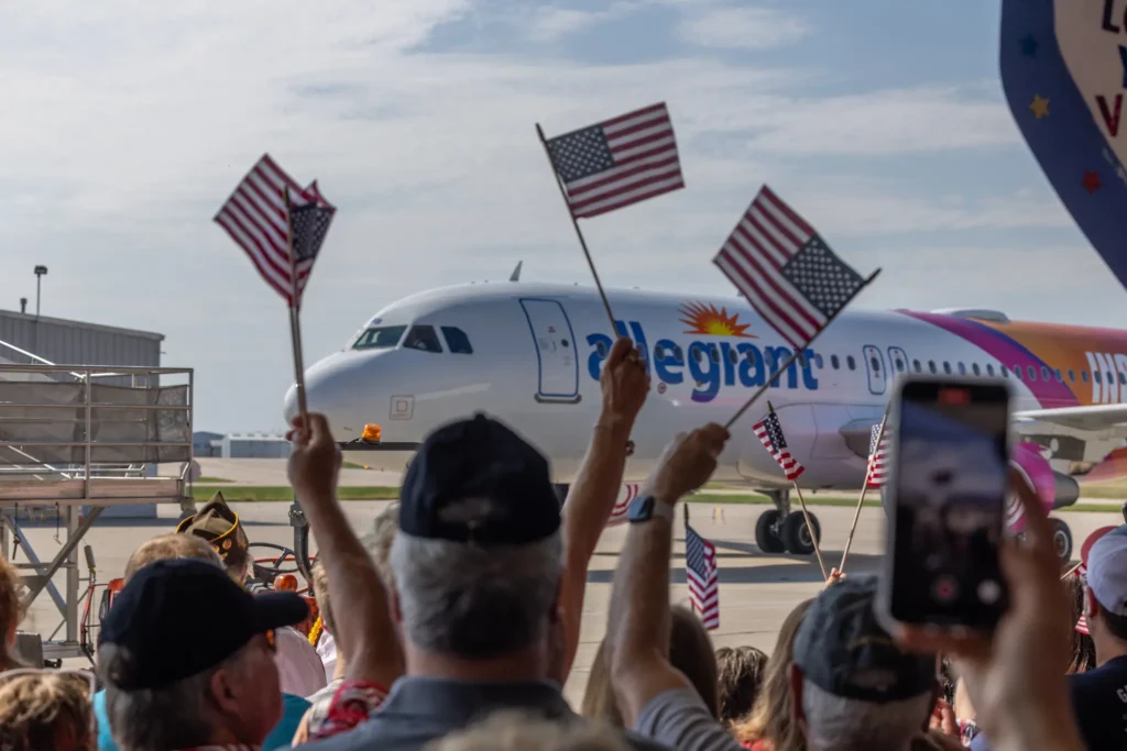 Freedom to Liberty airplane returning